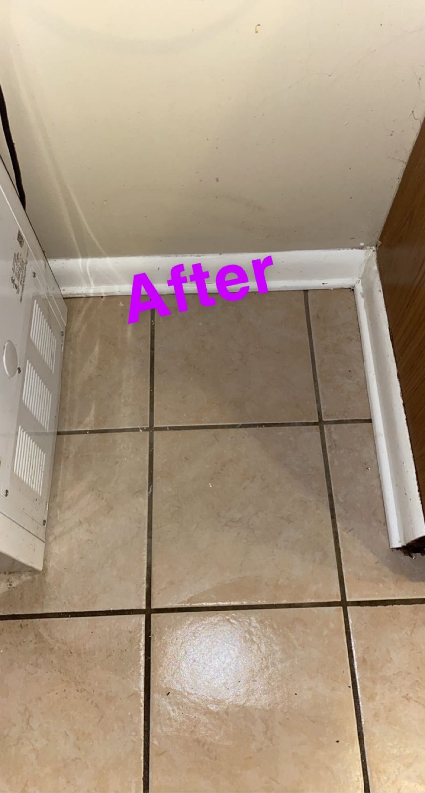 Floor & corner detail — after